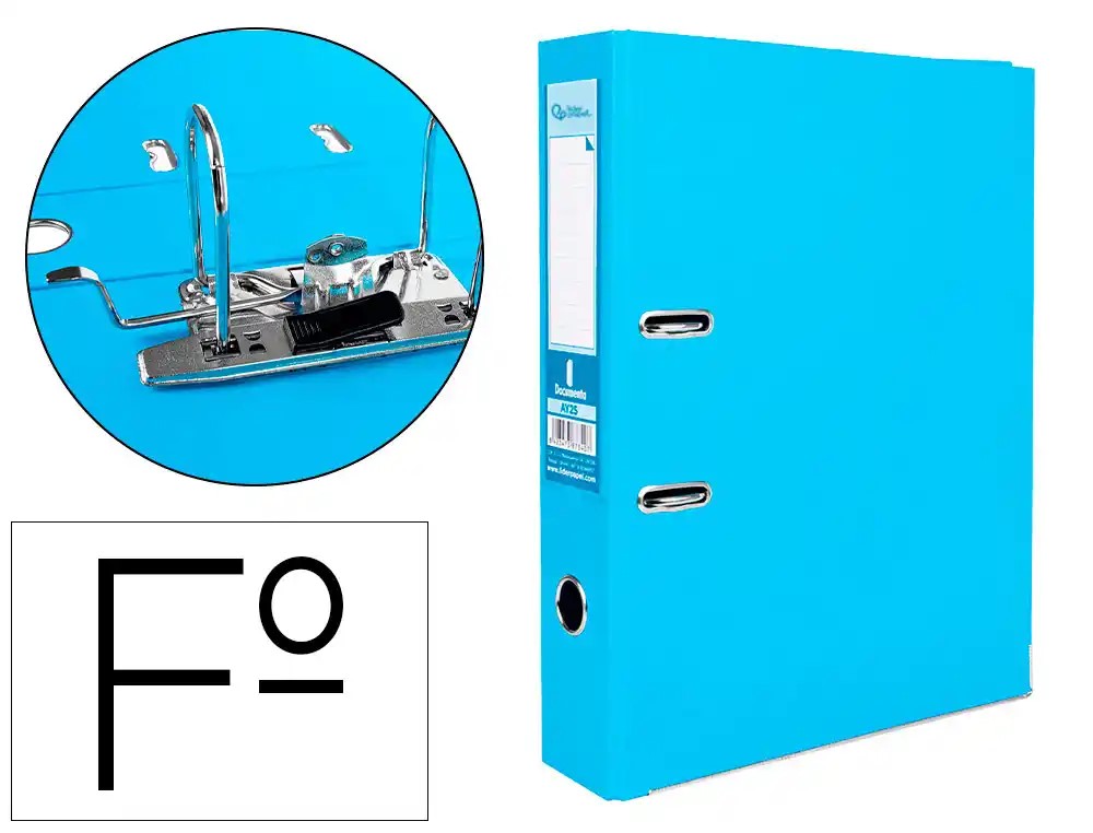 ARCHIVADOR TAMAÑO FOLIO DE PALANCA ANCHO 75MM AZUL