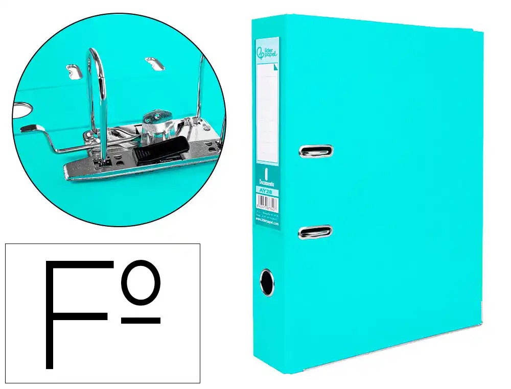 ARCHIVADOR TAMAÑO FOLIO DE PALANCA ANCHO 75MM VERDE