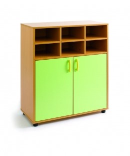 ARMARIO CASILLERO DE 113X90X40CM PUERTAS BAJAS + 6 HUECOS