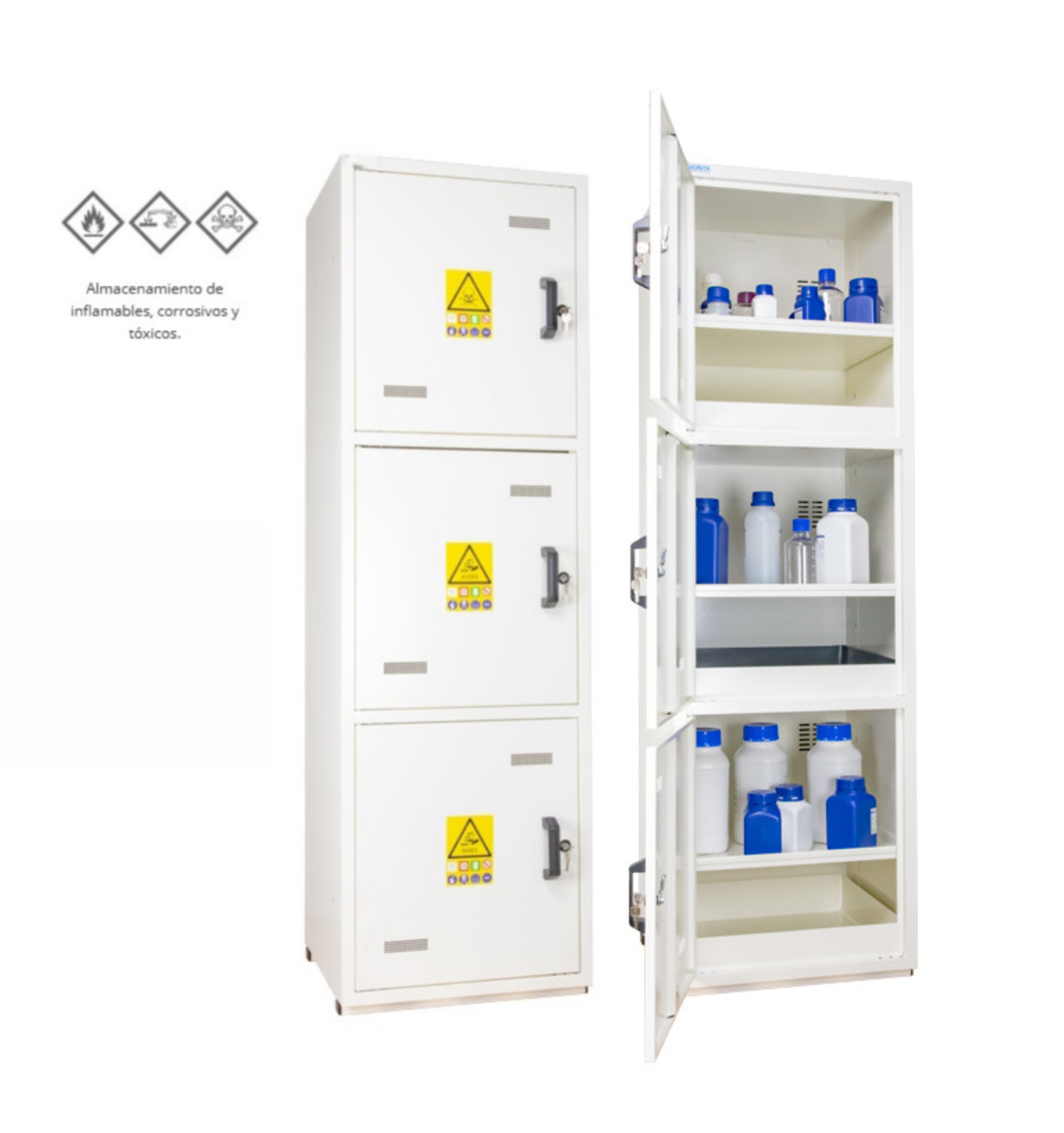 ARMARIO DE SEGURIDAD PARA PRODUCTOS QUIMICOS REACTIVOS DE 1830X560X454MM