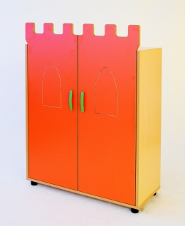 ARMARIO T2 CON 3 HUECOS PUERTAS CASTILLO 90X40X128 MOS. D731-C