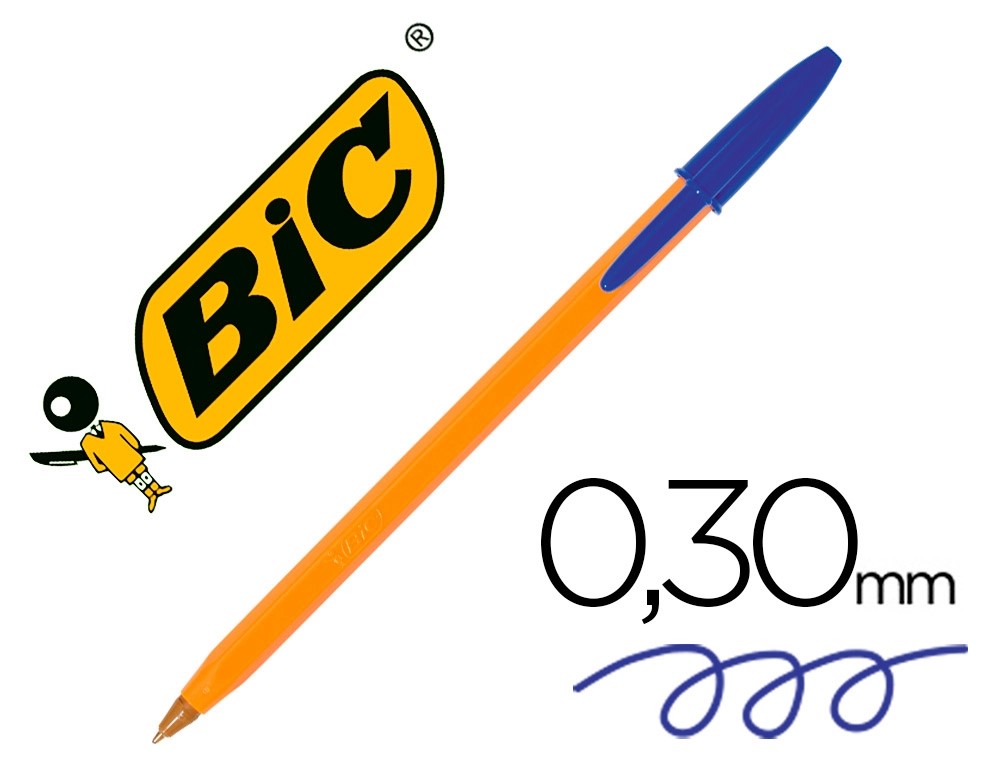 BOLIFRAFO BIC ***NARANJA FINE** AZUL