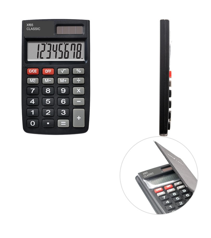 CALCULADORA DE BOLSILLO 8 DIGITOS 89X58MM CON TAPA PROTECTORA