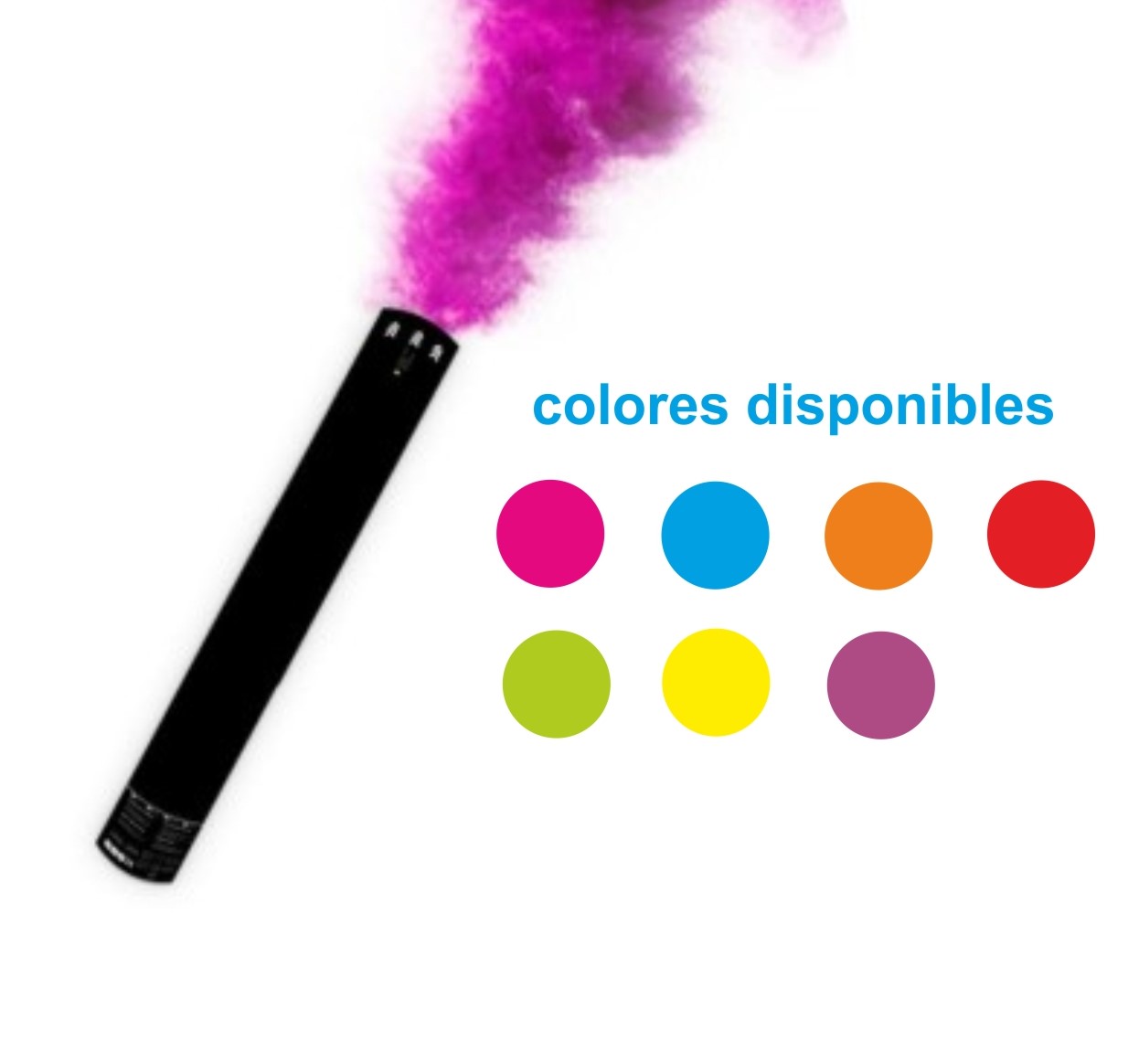 CAÑON DE POLVOS FIESTA HOLI COLORES A ELEGIR CAÑON DE 30CM
