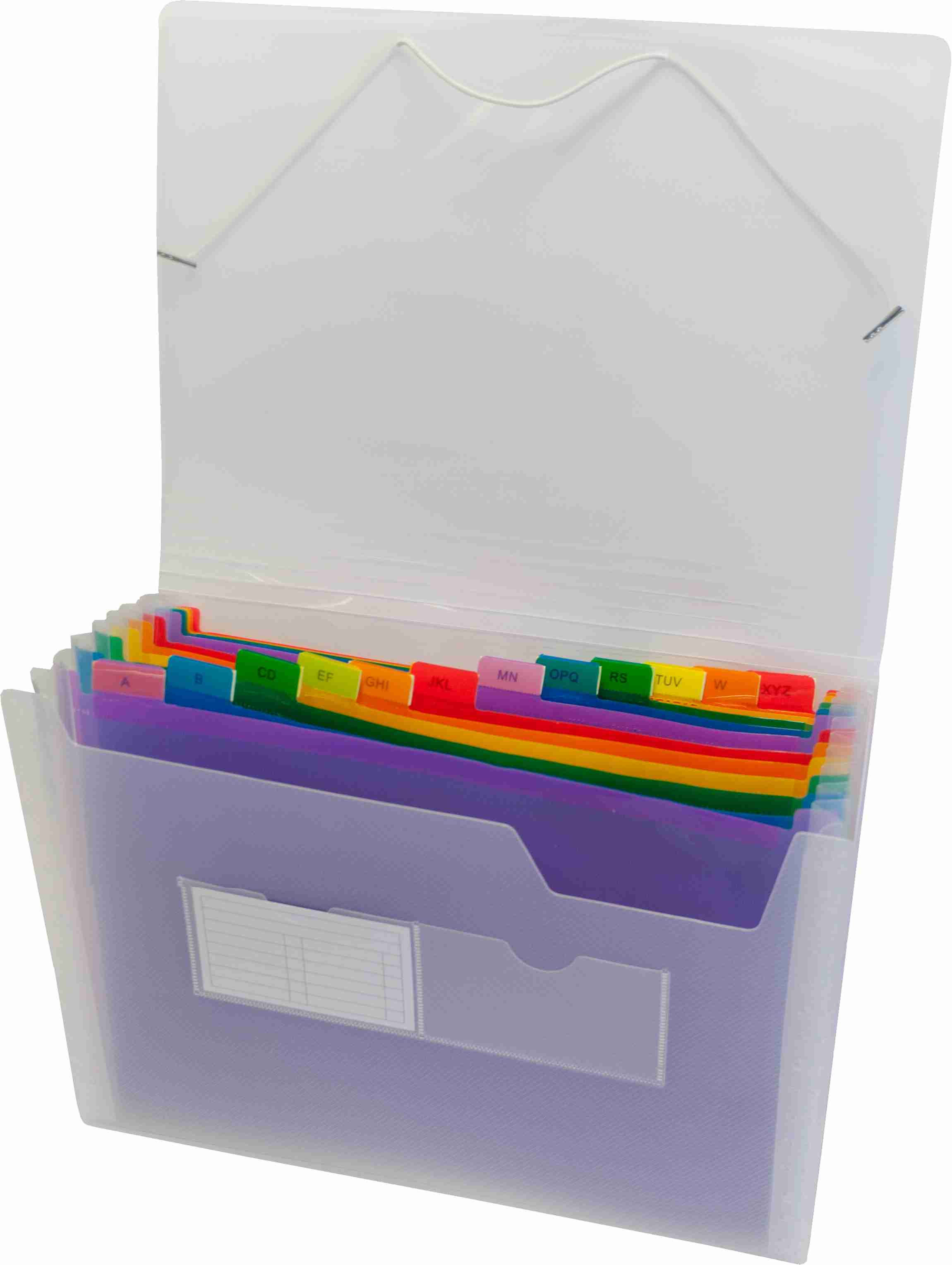 CARPETA FUELLE POLIPROPILENO GOMAS 12 SEPARADORES FORMATO A4/FOLIO
