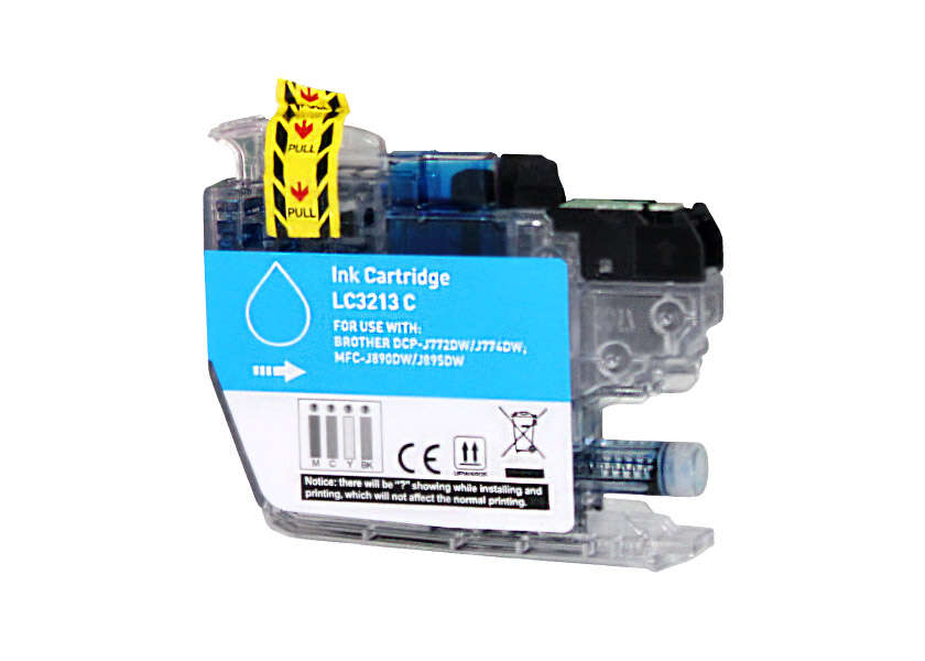 CARTUCHO COMPATIBLE Brother LC3213/LC3211 Cyan Cartucho de Tinta Generico - Reemplaza LC3213C/LC3211C