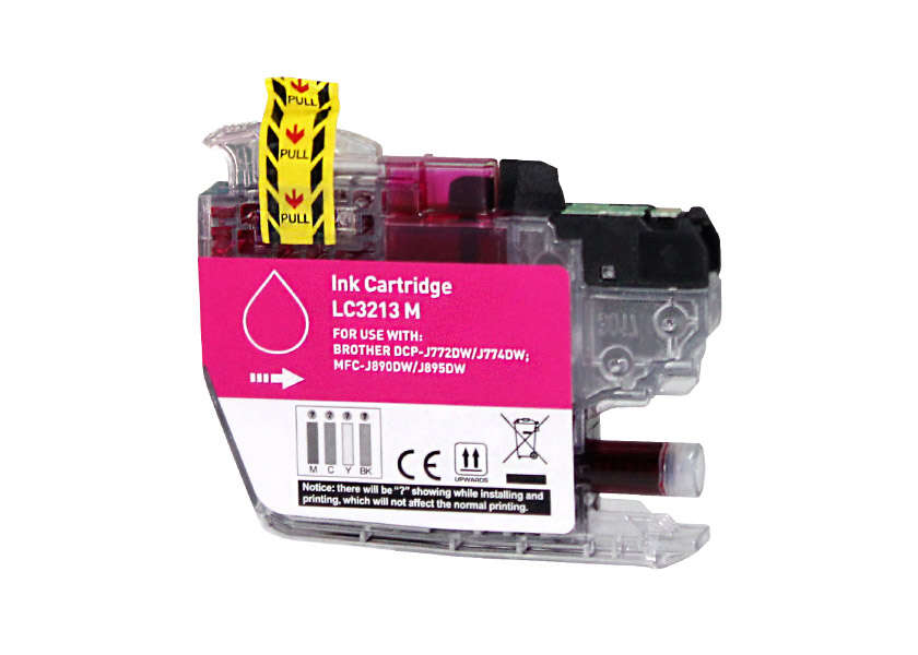 CARTUCHO COMPATIBLE Brother LC3213/LC3211 Magenta Cartucho de Tinta Generico - Reemplaza LC3213M/LC3211M