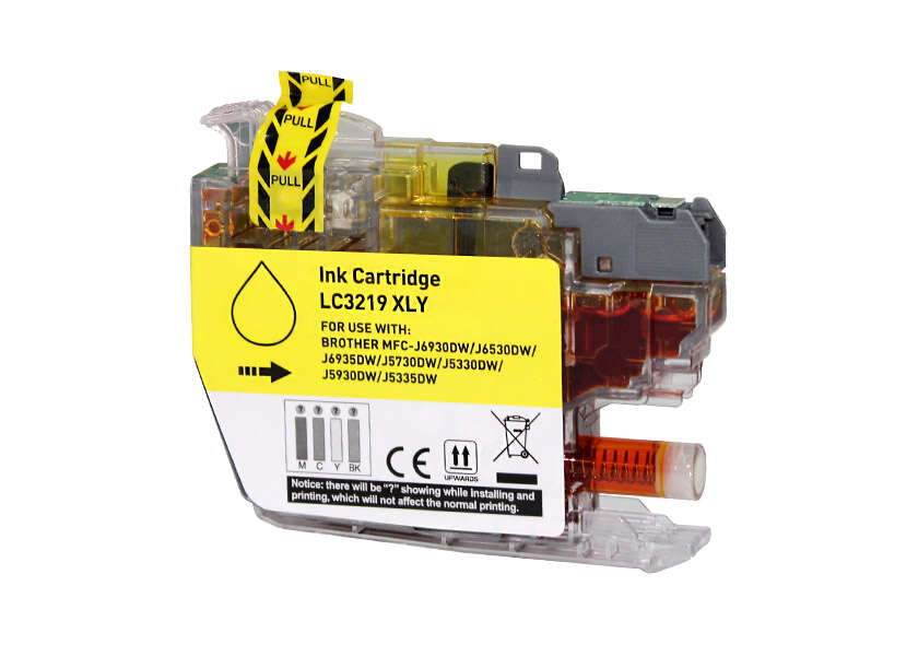 CARTUCHO COMPATIBLE Brother LC3219XL Amarillo Cartucho de Tinta Generico - Reemplaza LC3219XLY