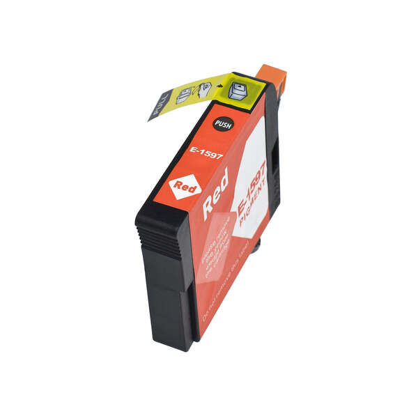 CARTUCHO COMPATIBLE Epson T1597 Rojo Cartucho de Tinta Pigmentada Generico - Reemplaza C13T15974010