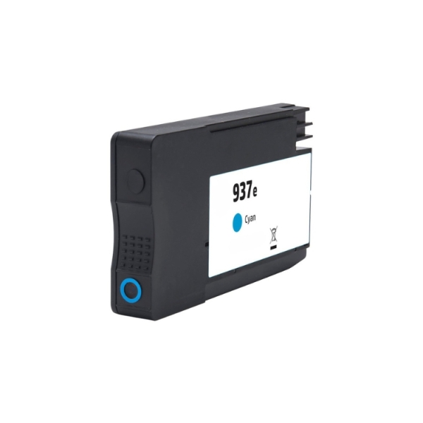 CARTUCHO COMPATIBLE Generico HP 937e XL Cyan Cartucho de Tinta Pigmentada - Reemplaza 4S6W6NE/4S6W2NE (Chip reforzado contra actualizaciones)