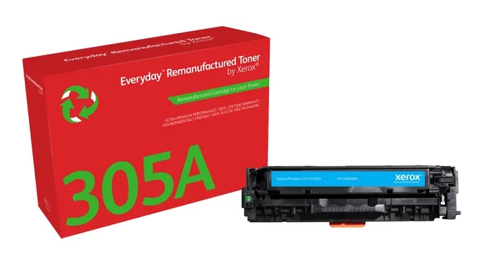 CARTUCHO COMPATIBLE Xerox Everyday HP CE411A Cyan Cartucho de Toner Remanufacturado - Reemplaza 305A