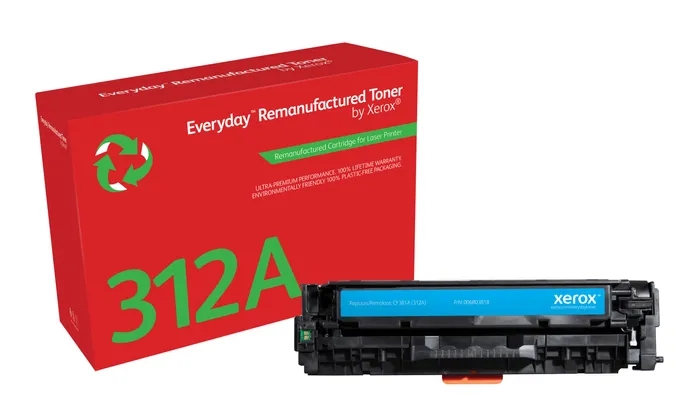 CARTUCHO COMPATIBLE Xerox Everyday HP CF381A Cyan Cartucho de Toner Remanufacturado - Reemplaza 312A