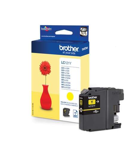 CARTUCHO ORIGINAL Brother LC121 Amarillo Cartucho de Tinta Original - LC121YBP