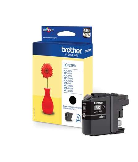 CARTUCHO ORIGINAL Brother LC121 Negro Cartucho de Tinta Original - LC121BKBP