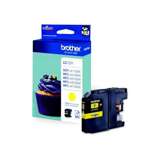 CARTUCHO ORIGINAL Brother LC123 Amarillo Cartucho de Tinta Original - LC123YBP