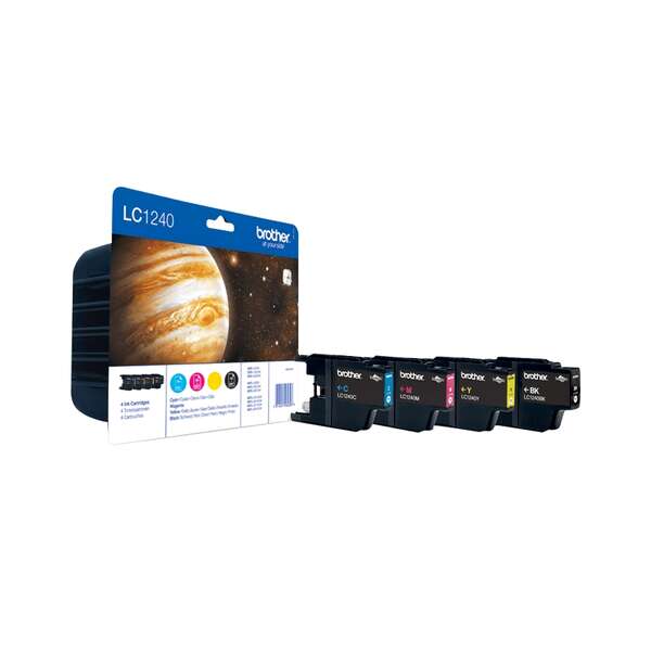 CARTUCHO ORIGINAL Brother LC1240 Pack de 4 Cartuchos de Tinta Originales - LC1240VALBP