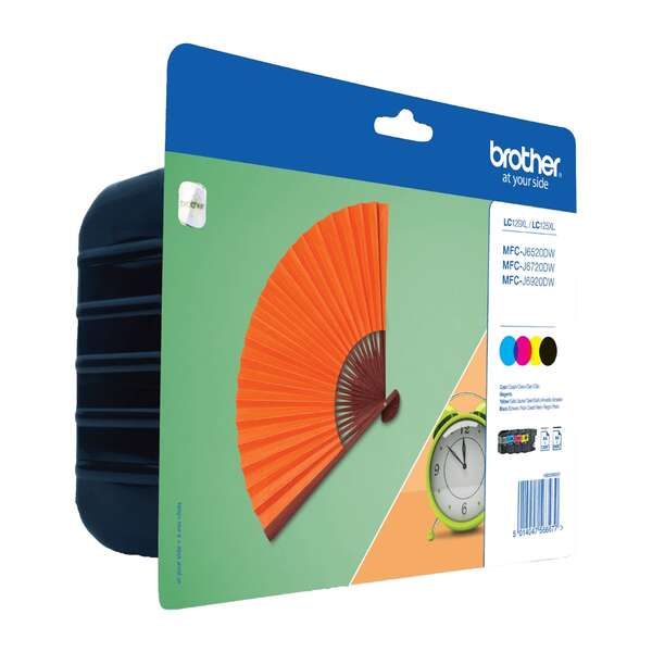 CARTUCHO ORIGINAL Brother LC129XL/LC125XL Pack de 4 Cartuchos de Tinta Originales - LC129XLVALBP