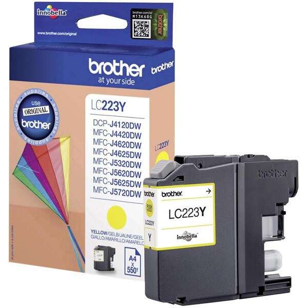 CARTUCHO ORIGINAL Brother LC223 Amarillo Cartucho de Tinta Original - LC223YBP