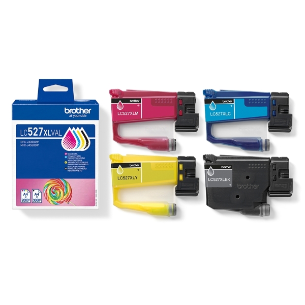 CARTUCHO ORIGINAL Brother LC527XL Pack de 4 Cartuchos de Tinta Originales - LC527XLVAL