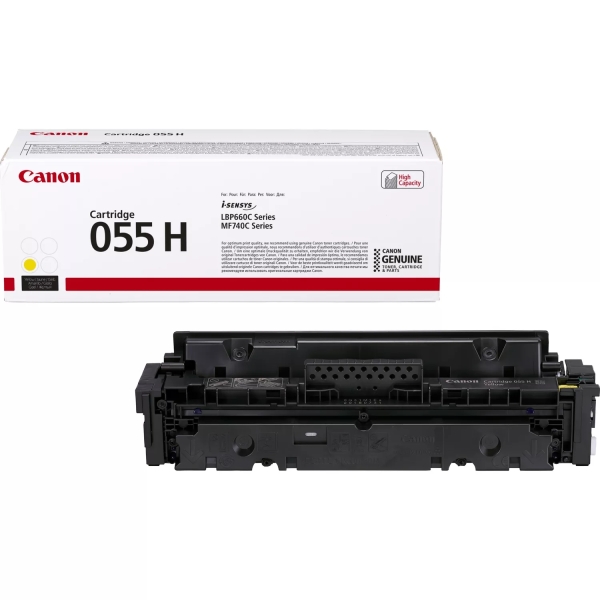 CARTUCHO ORIGINAL Canon 055H Amarillo Cartucho de Toner Original - 3017C002