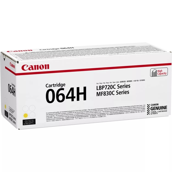 CARTUCHO ORIGINAL Canon 064H Amarillo Cartucho de Toner Original - 4932C001