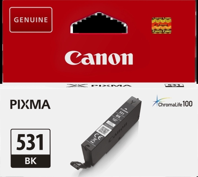 CARTUCHO ORIGINAL Canon CLI531 Negro Cartucho de Tinta Original - 6118C001/CLI531BK