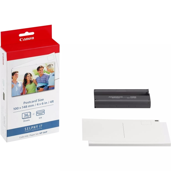 CARTUCHO ORIGINAL Canon KP-36IP Pack de Tinta Original y 36 Hojas Papel Fotografico, 100x148 mm - 7737A001