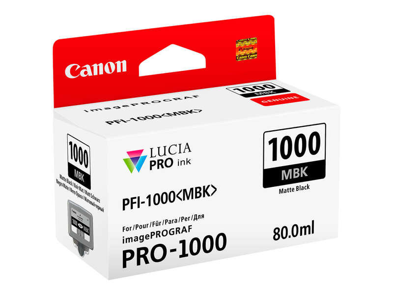 CARTUCHO ORIGINAL Canon PFI1000 Negro Mate Cartucho de Tinta Original - PFI1000MBK/0545C001