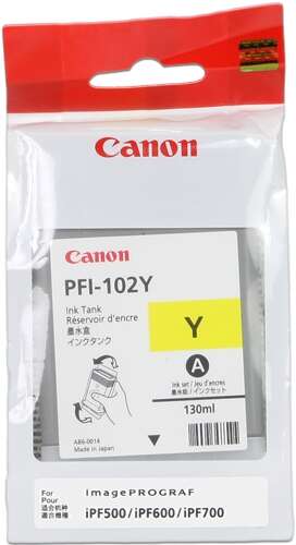 CARTUCHO ORIGINAL Canon PFI102 Amarillo Cartucho de Tinta Original - 0898B001