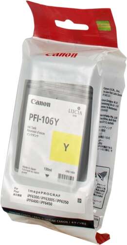 CARTUCHO ORIGINAL Canon PFI106 Amarillo Cartucho de Tinta Original - PFI106Y/6624B001