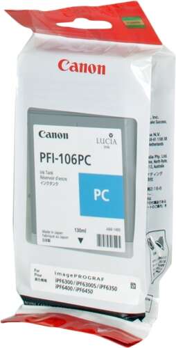 CARTUCHO ORIGINAL Canon PFI106 Cyan Photo Cartucho de Tinta Original - PFI106PC/6625B001