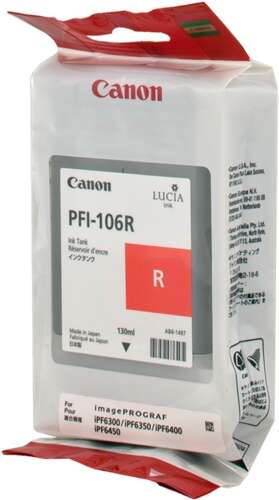 CARTUCHO ORIGINAL Canon PFI106 Rojo Cartucho de Tinta Original - PFI106R/6627B001