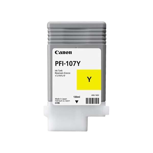 CARTUCHO ORIGINAL Canon PFI107 Amarillo Cartucho de Tinta Original - PFI107Y/6708B001