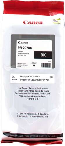 CARTUCHO ORIGINAL Canon PFI207 Negro Cartucho de Tinta Original - PFI207BK/8789B001