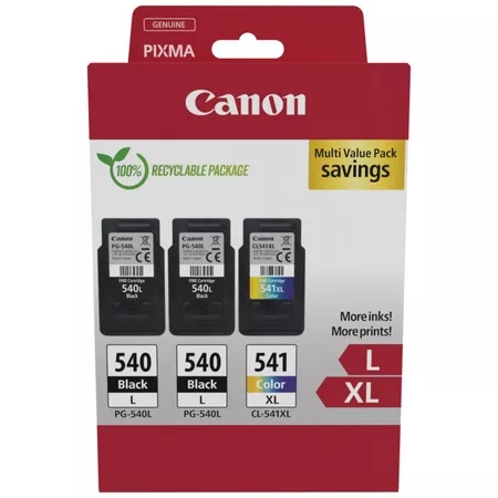 CARTUCHO ORIGINAL Canon PG540L Negro + CL541XL Color Pack de 2 Cartuchos de Tinta Originales - 5224B017