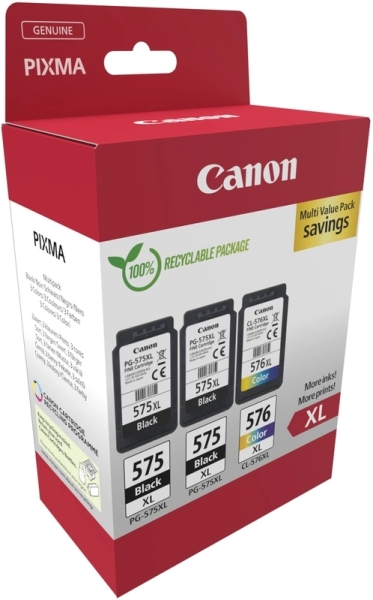 CARTUCHO ORIGINAL Canon PG575XL/CL576XL Multipack de 3 Cartuchos de Tinta Originales - 5437C004