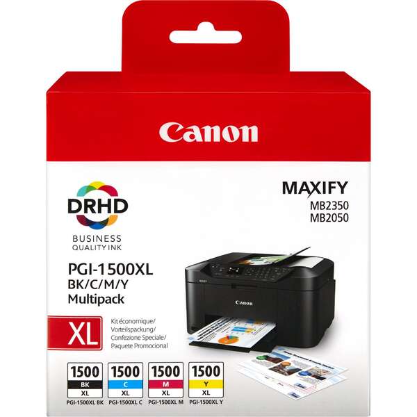 CARTUCHO ORIGINAL Canon PGI1500XL Pack de 4 Cartuchos de Tinta Originales - 9182B004/9182B010