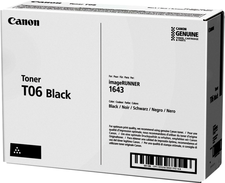 CARTUCHO ORIGINAL Canon T06 Negro Cartucho de Toner Original - 3526C002