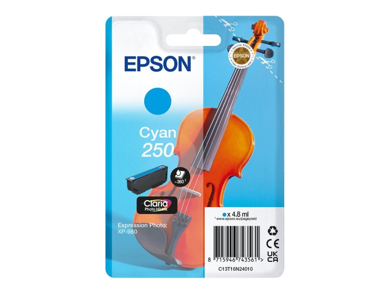 CARTUCHO ORIGINAL Epson 250 Cyan Cartucho de Tinta Original - C13T16N24010