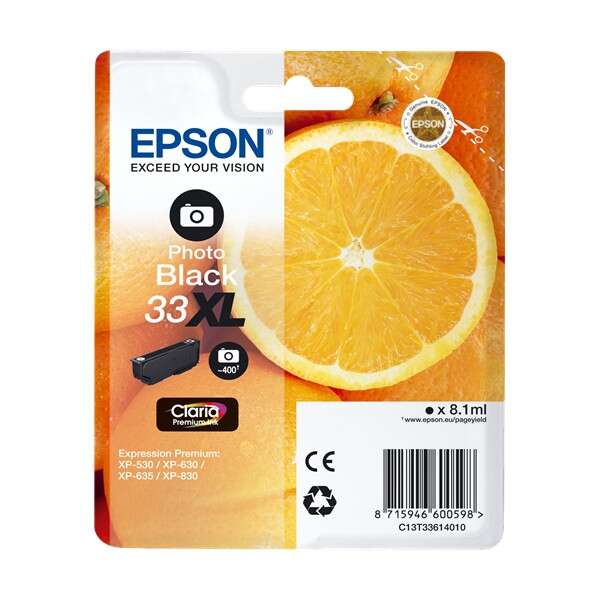 CARTUCHO ORIGINAL Epson T3361 (33XL) Negro Cartucho de Tinta Original - C13T33614012