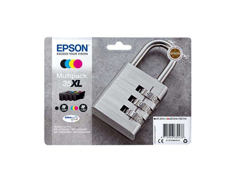 CARTUCHO ORIGINAL Epson T3596 (35XL) Pack de 4 Cartuchos de Tinta Originales - C13T35964010