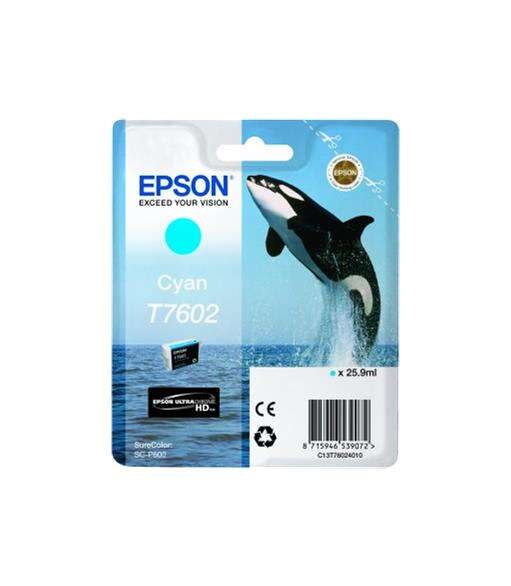 CARTUCHO ORIGINAL Epson T7602 Cyan Cartucho de Tinta Original - C13T76024010