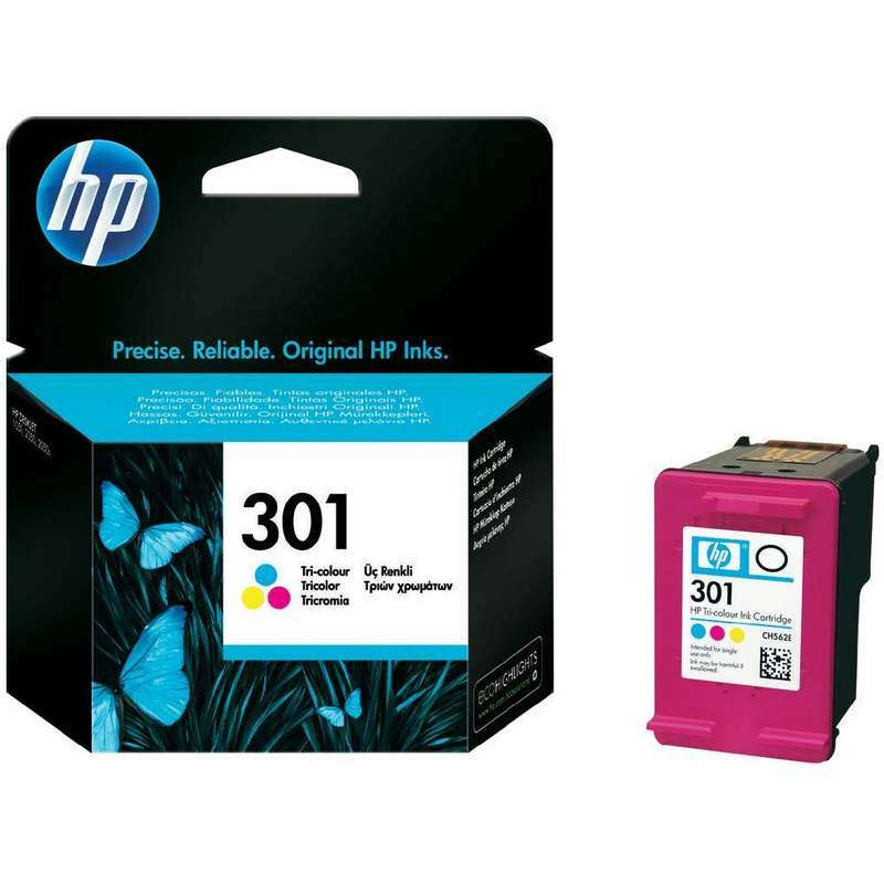 CARTUCHO ORIGINAL HP 301 Color Cartucho de Tinta Original - CH562EE