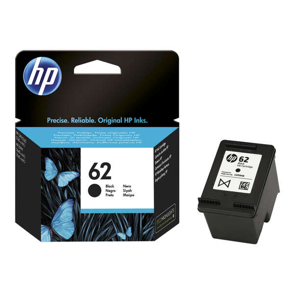 CARTUCHO ORIGINAL HP 62 Negro Cartucho de Tinta Original - C2P04AE