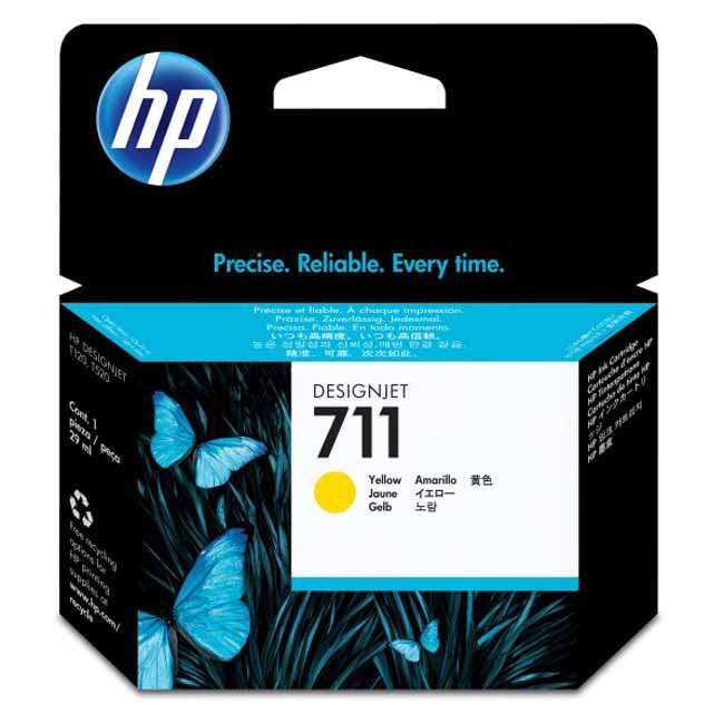 CARTUCHO ORIGINAL HP 711 Amarillo Cartucho de Tinta Original - CZ132A