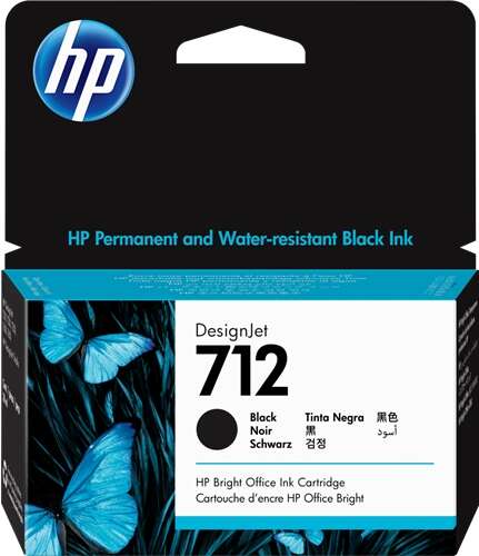 CARTUCHO ORIGINAL HP 712 Negro Cartucho de Tinta Original - 3ED70A