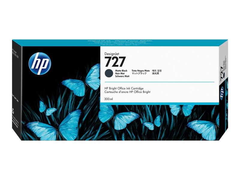 CARTUCHO ORIGINAL HP 727 Negro Mate Cartucho de Tinta Original - C1Q12A