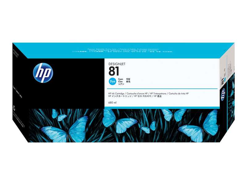 CARTUCHO ORIGINAL HP 81 Cyan Cartucho de Tinta Original - C4931A