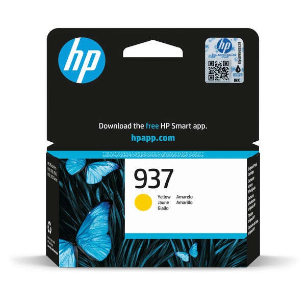 CARTUCHO ORIGINAL HP 937 Amarillo Cartucho de Tinta Original - 4S6W4NE