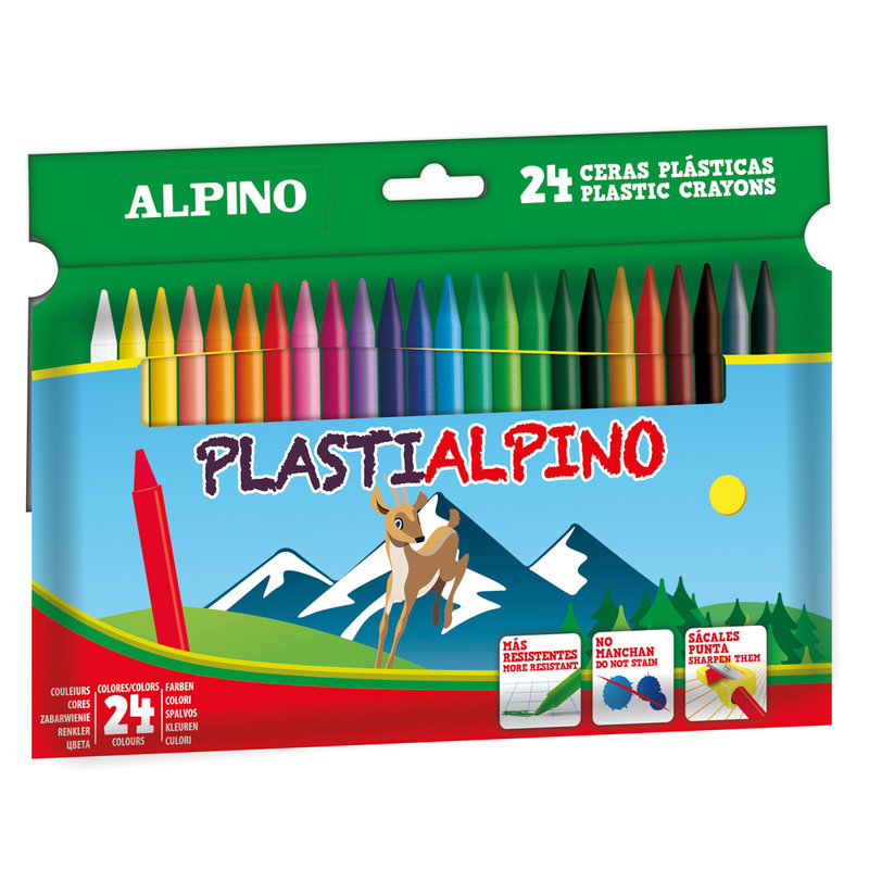CERAS ALPINO PLASTIALPINO DE 24 COLORES